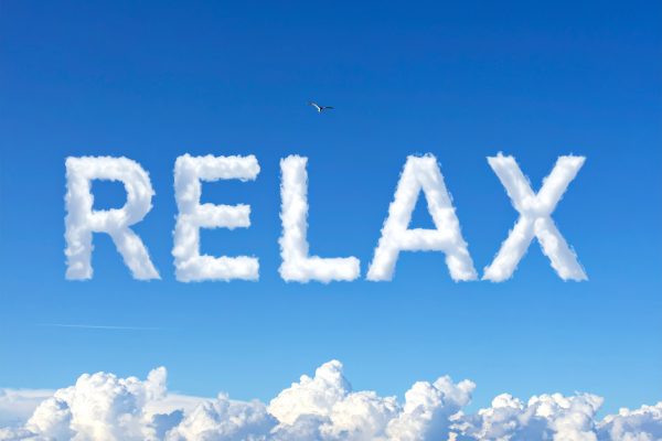 Firefly_realistic photo of blue sky with clouds spelling Relax 86243